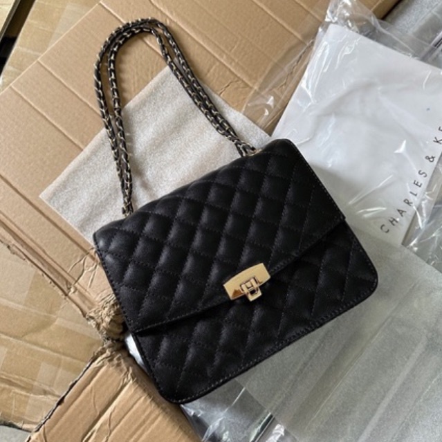 Túi xách da hạt trám ô