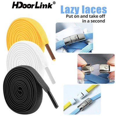 Cặp dây giày HDOORLINK co giãn không cần buộc 8MM tiện lợi dành cho người lớn và trẻ em
