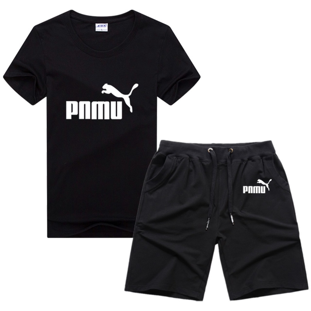 Bộ Thể Thao Cổ Tròn PUNMA LOGO Lưới 5D, Chất Liệu Bozip Full Tag Mác Mềm Mịn Thoải Mái