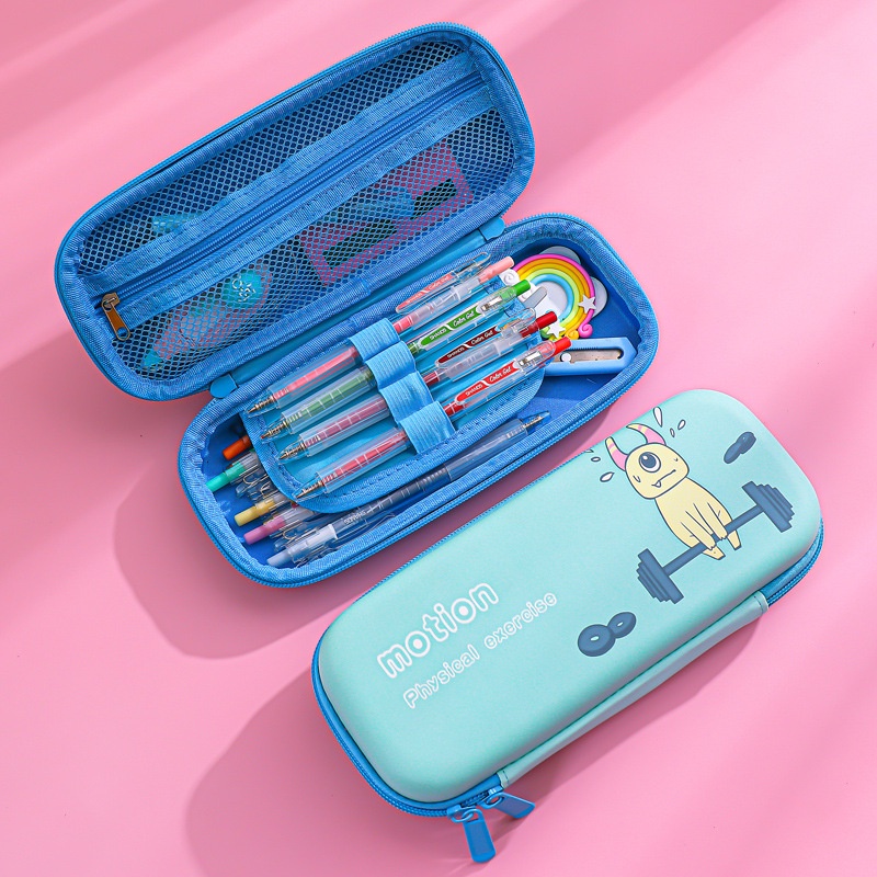 Túi Đựng Bút EVA Đa Năng Sức Chứa Lớn In Họa Tiết Hoạt Hình Dễ Thương Vui Nhộn Sáng Tạo