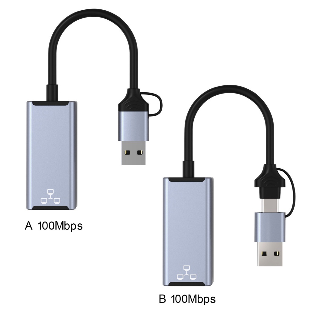 Thẻ Mạng LAN Ethernet Hoa Hướng Dương Tốc Độ Nhanh 100 / 1000Mbps Type-C USB Sang RJ45 Cho Laptop