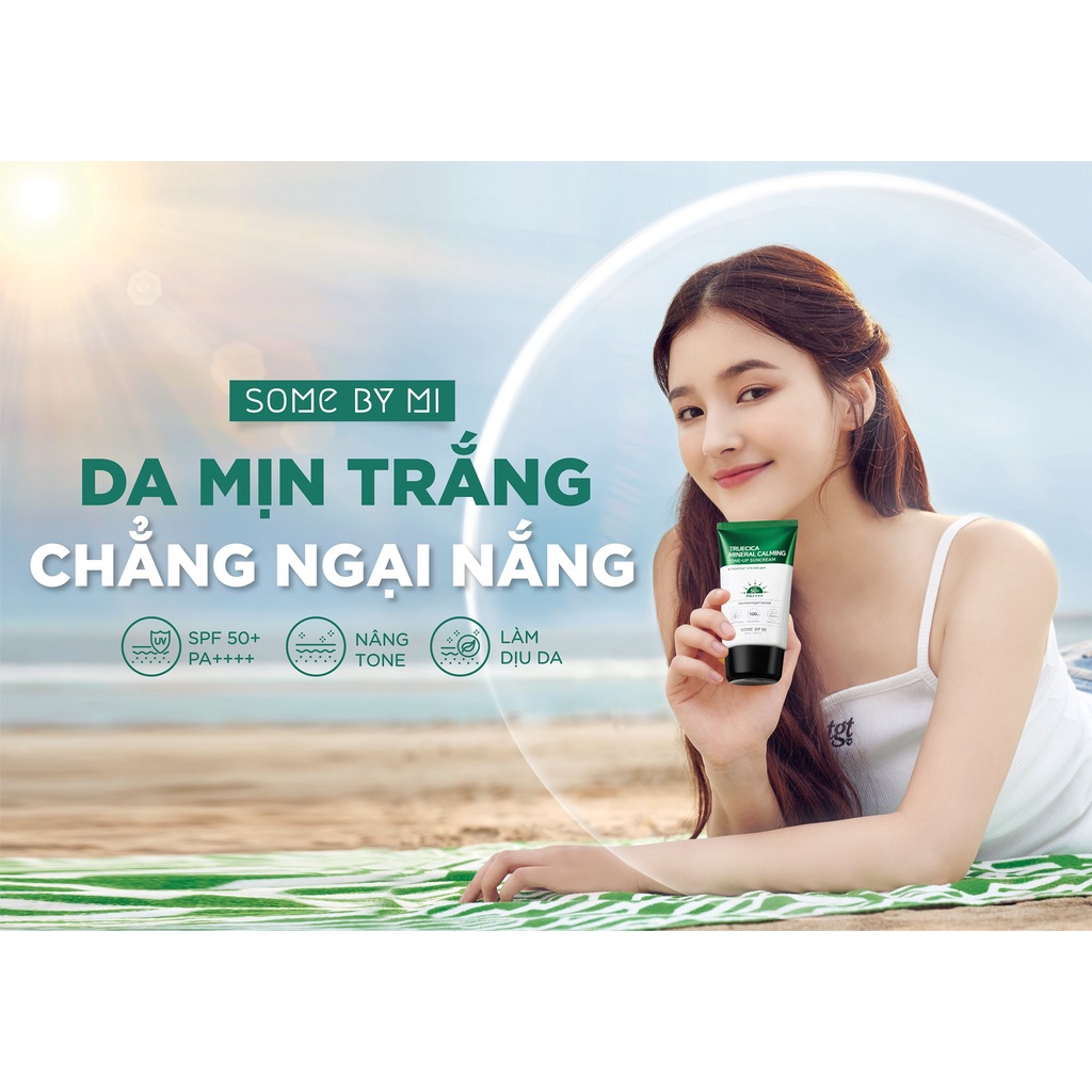 Kem Chống Nắng Dưỡng ẨM Some By Mi Truecica Mineral Calming Tone Up 50ml