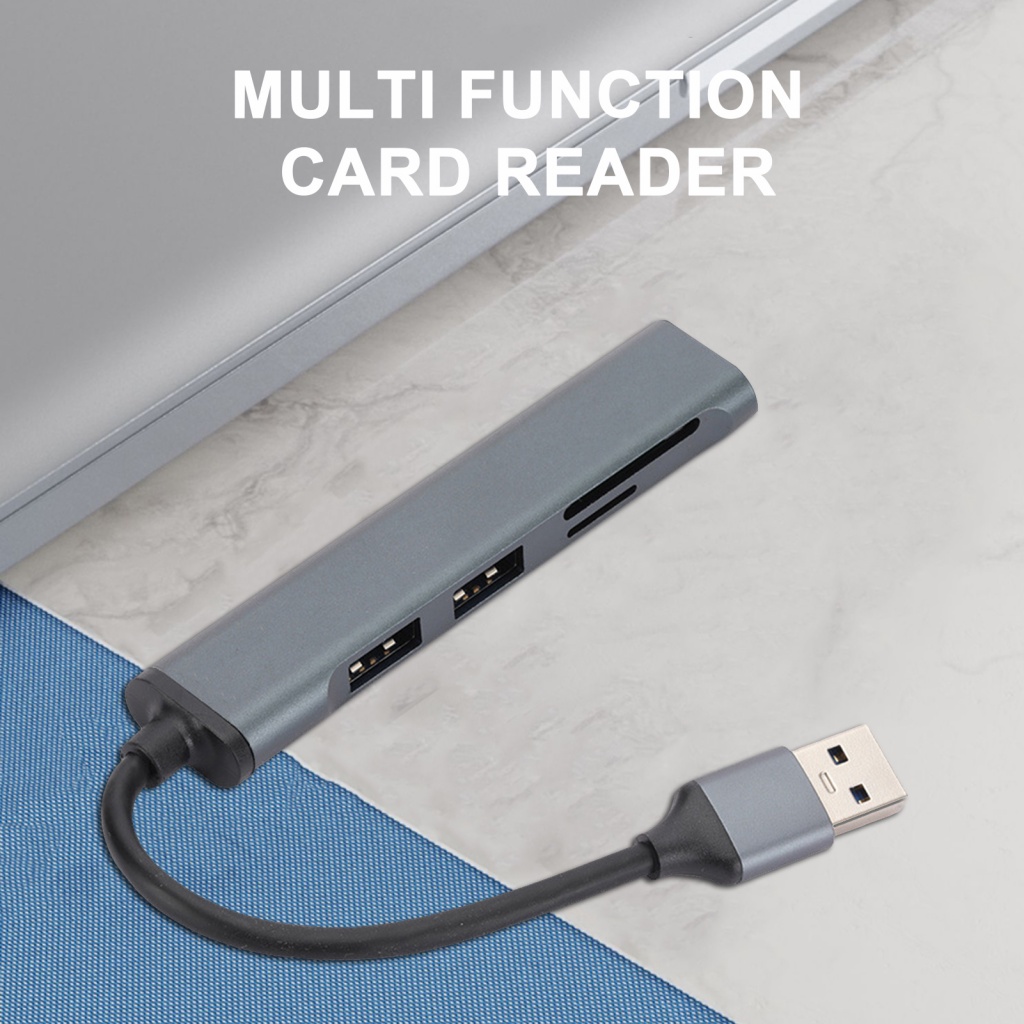 Trạm Sạc Nhanh 5 Trong 1 Bằng Kim Loại Có Đầu Đọc Thẻ Tiện Dụng Cho Gia Đình