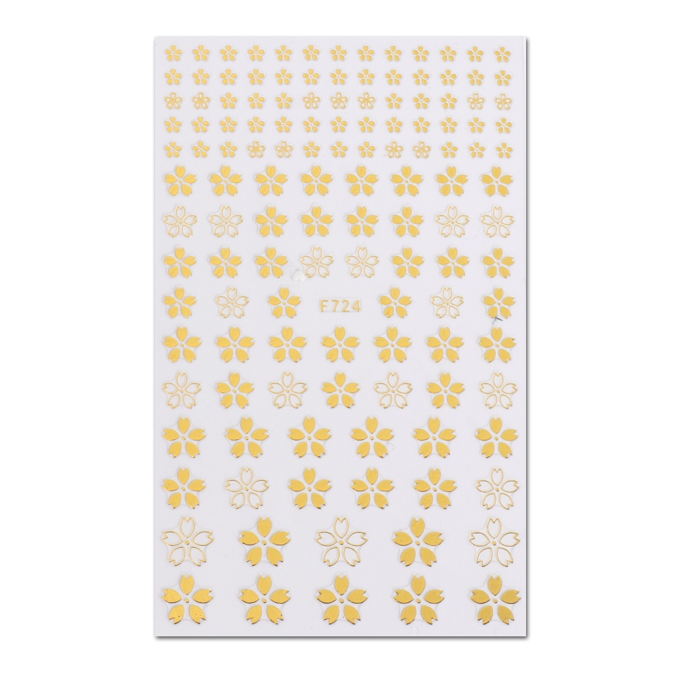 1 Tấm Nhãn Dán Trang Trí Móng Tay Hình Hoa Cúc 3D Màu Vàng / Trắng Thời Trang Xuân Hè