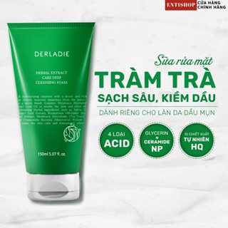 Sữa Rửa Mặt Tràm Trà Derladie Herbal Extract Care Deep Cleansing Foam 150ml