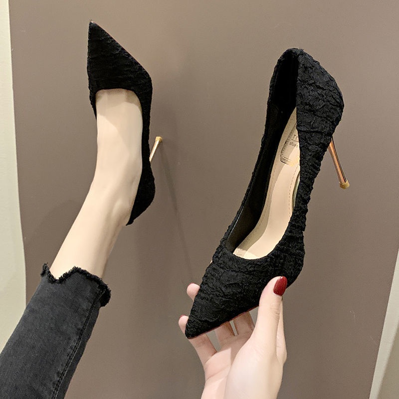 Giày cao gót nữ bít mũi 8 phân vân vẩy cá, giày dép nữ  vân vẩy cá 8cm Chị Đẹp Store mã V4