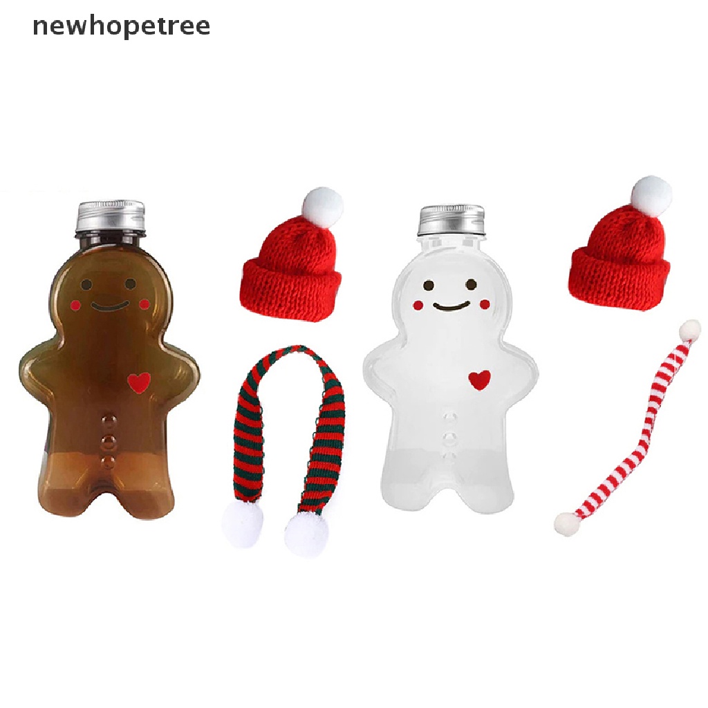 Cốc Nhựa Hình Bánh Gừng / Gấu Dễ Thương Dùng Trang Trí Giáng Sinh