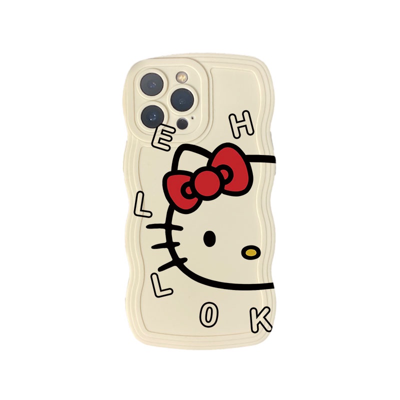 Ốp Điện Thoại Mềm In Chữ hello kitty Cho iphone 14promax 11 13 12 7Plus 8 X XS Max
