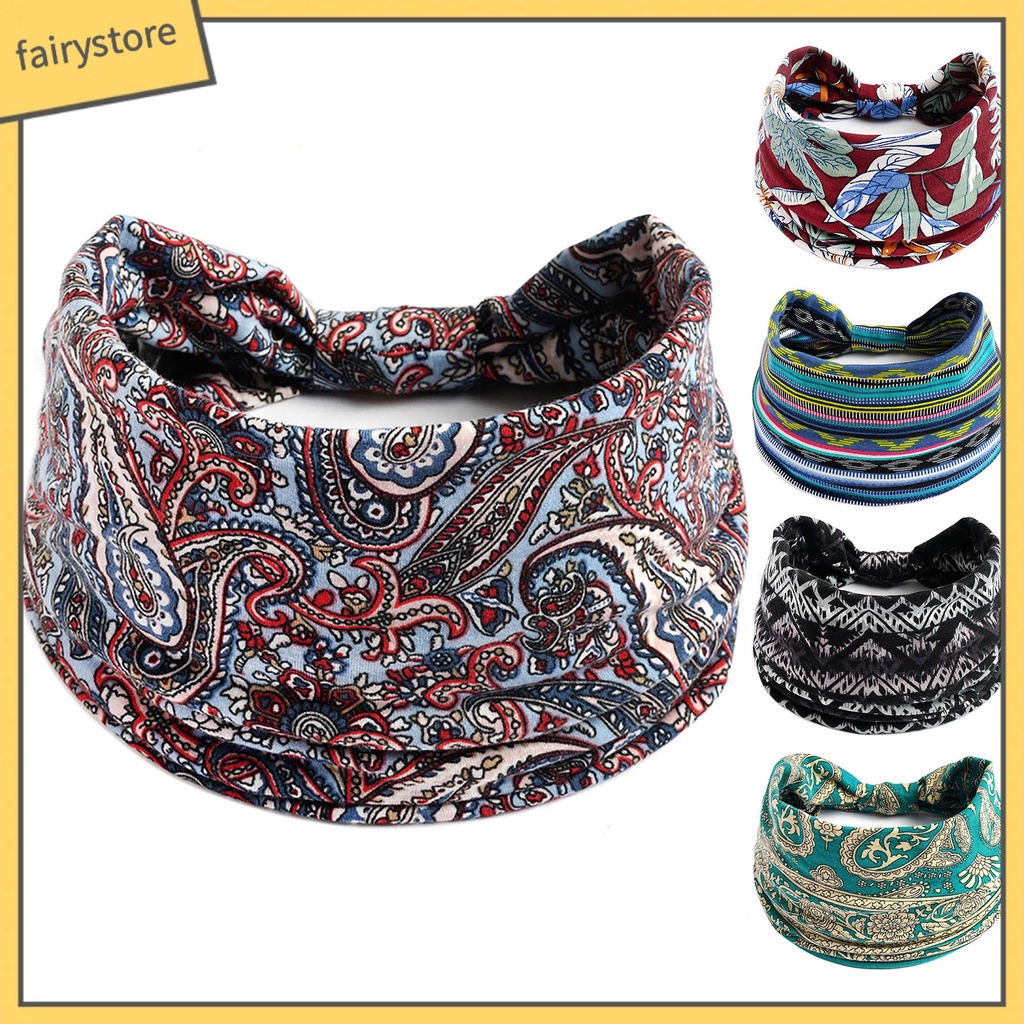 Băng Đô Thể Thao Thấm Hút Mồ Hôi Phong Cách Bohemia