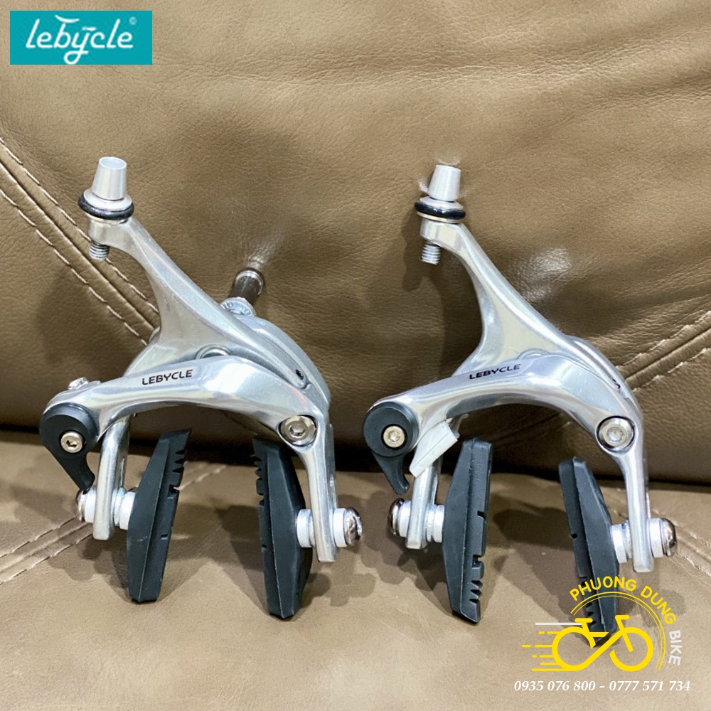 Bộ ngàm phanh thắng nhôm 3 lá xe đạp road LEBYCLE