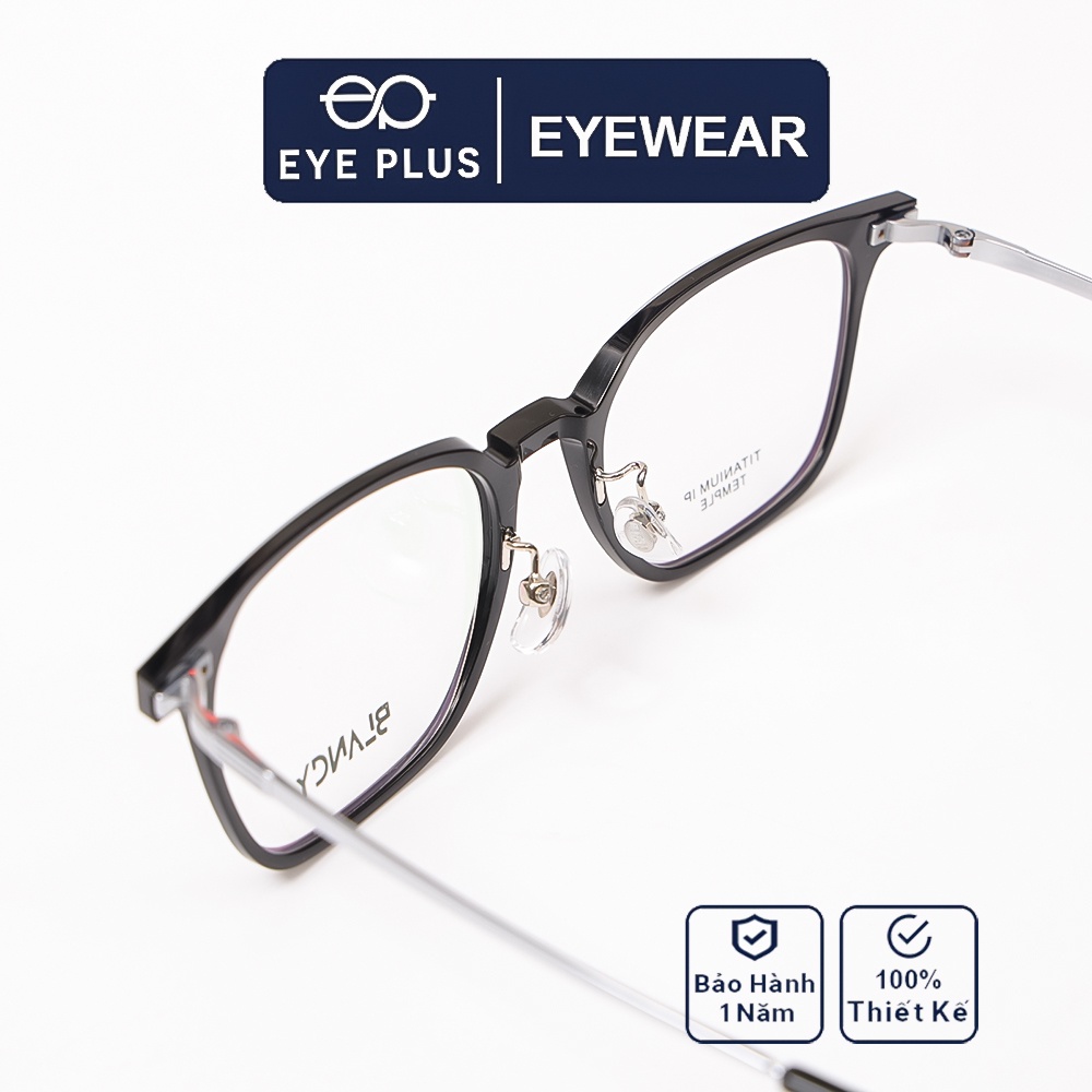 Gọng kính cận nam nữ Eye Plus mã 22678 kiểu dáng vuông bo, càng kính mảnh nhẹ dễ đeo