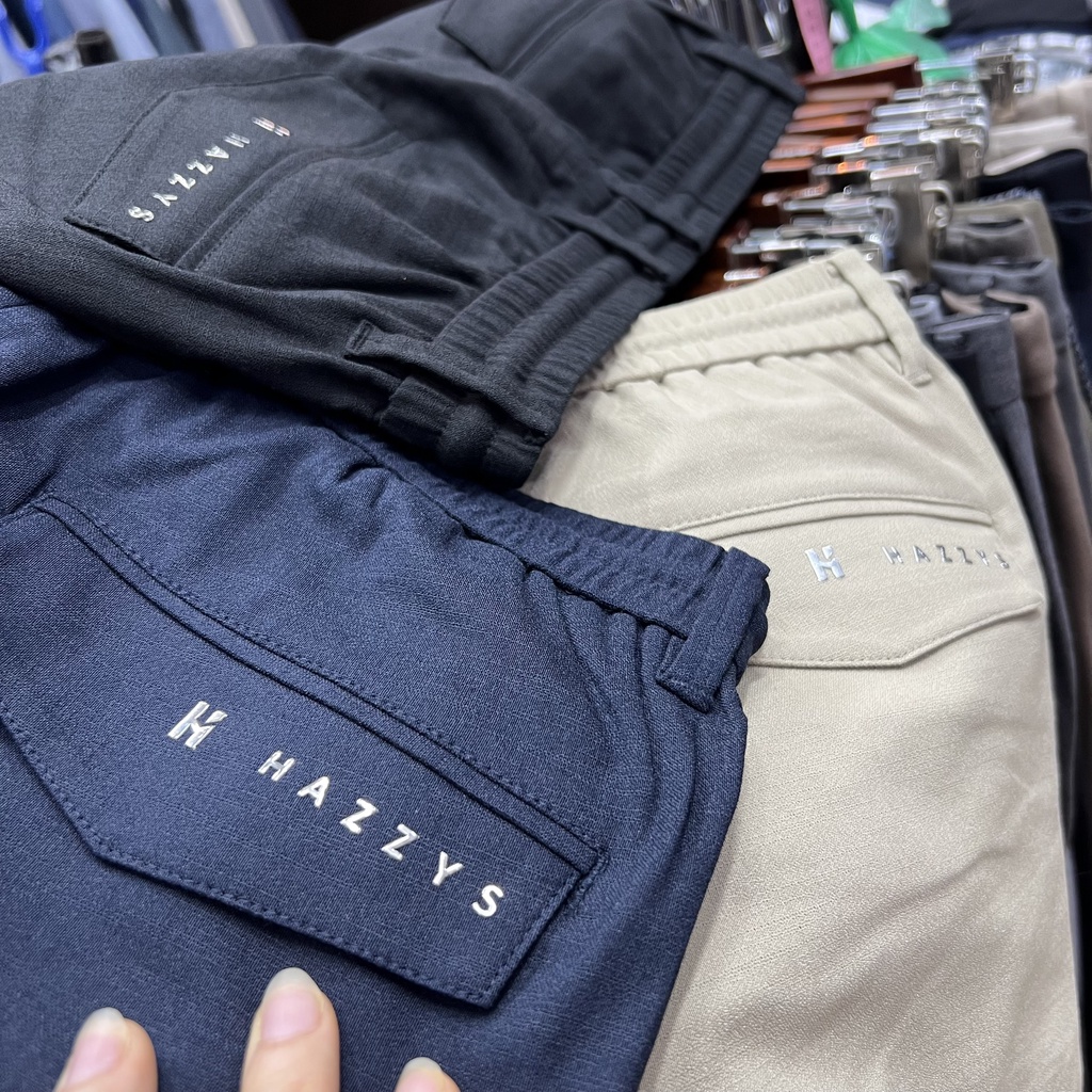 Quần golf Hazzys mẫu xuân hè vải nano linen 3B931