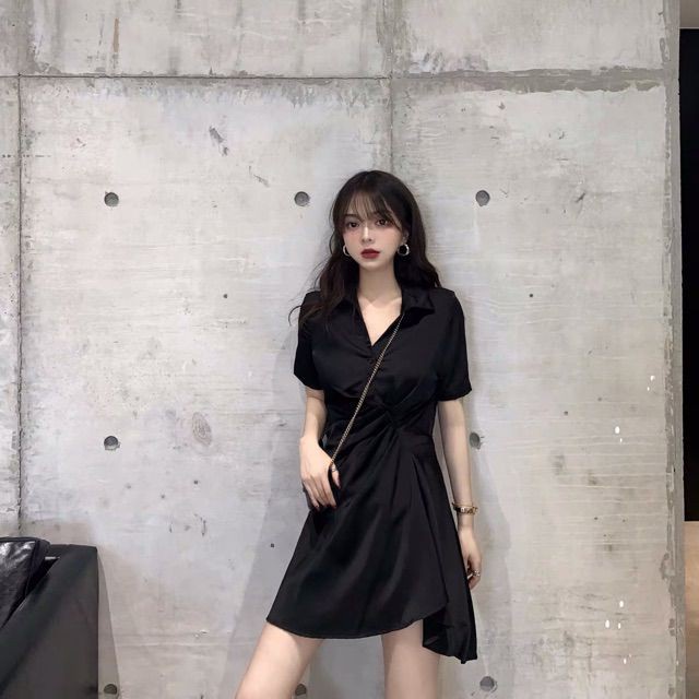 {order bigsize,S-4xl}Váy cổ đức eo triết li thời trang - Có ảnh thật
