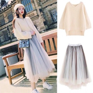 (Order) Set Áo len Váy tutu công chúa