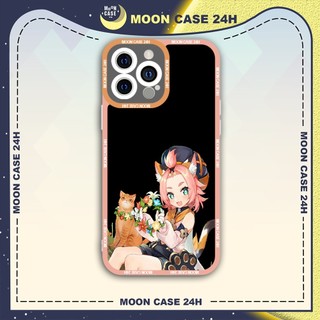 Ốp lưng iphone cạnh vuông Moon Case Genshin impact DIONA 7/7plus/8/8plus/x/xs/11/12/13/14pro/max/plus/promax