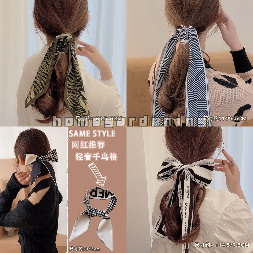 Dây Cột Tóc Ruy Băng Dài Bằng Lụa Satin Thời Trang Cổ Điển Cho Nữ