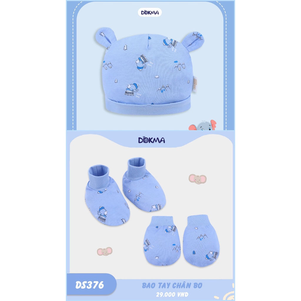 Set Bao tay chân và mũ bo sơ sinh Dokma Judoby cotton - bamboo - modal