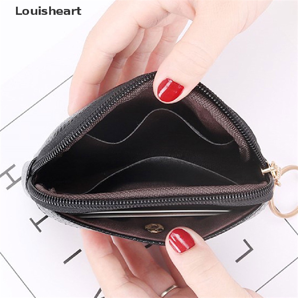 Ví Tiền Da PU Mềm Màu Trơn Khóa Kéo Đơn Giản Dành Cho Nữ