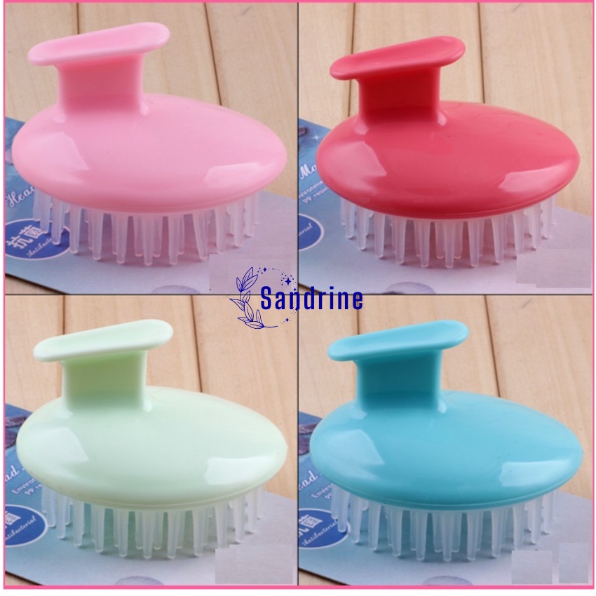 Lược Gội Đầu Silicon - Làm Sạch Da Đầu Và Bụi Bẩn - Đầu Silicon Mát Xa Mềm Mại Thúc Đẩy Sự Lưu Thông Máu