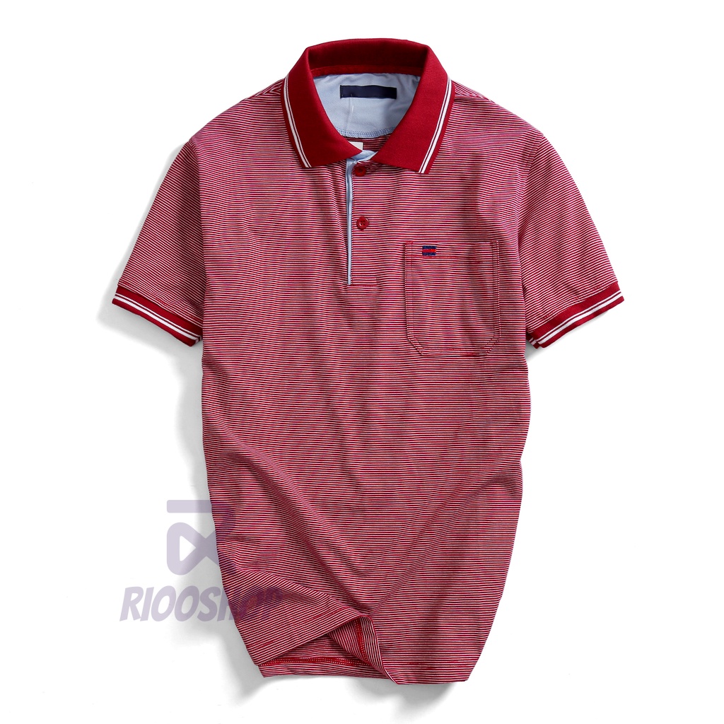 Áo thun có cổ trung niên có túi, áo polo nam cotton ngắn tay trung niên đẹp, chất lượng, vải dày RIOOSHOP RCP004