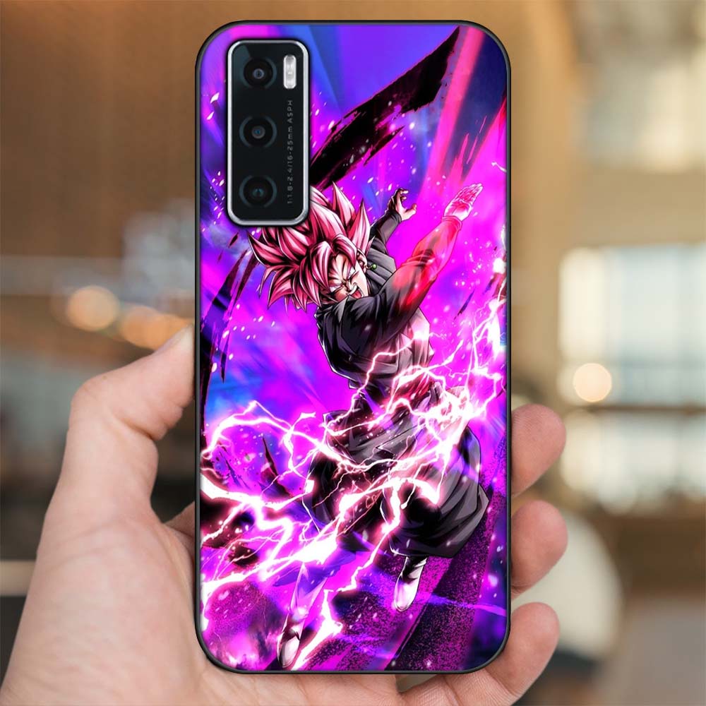 Ốp lưng Vivo V20 SE viền đen in hình Son Goku Dragon Ball Super Saiyan