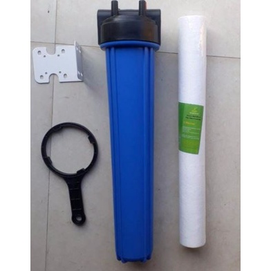 1 Bộ cốc lọc thô 20inch xanh Kèm past, lõi lọc, tay vặn cốc