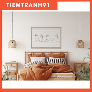 Tranh treo tường | Line art-Baby Feet Print 35 , tranh canvas giá rẻ