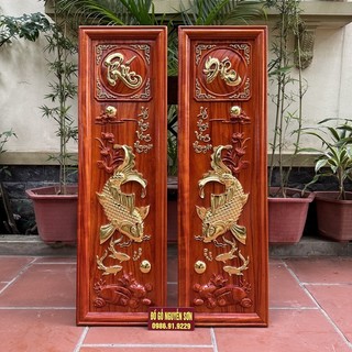 Tranh gỗ Lý Ngư Vọng Nguyệt