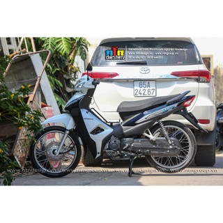 Tem Wave Alpha 110 - mẫu 2023 (đen - trắng)