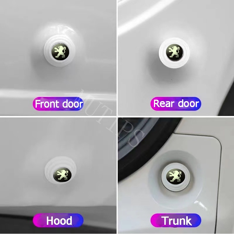 Bộ 4 / 8 / 12 / 16 Miếng Dán Silicon Chống Va Chạm Giảm Tiếng Ồn Cho Xe Hơi Peugeot 2008 3008 206 208 207 307 308 508 408 5008 406