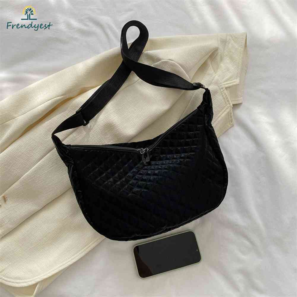 Túi Đeo Chéo Vải Bông Mềm Thời Trang Thu Đông Cho Nữ