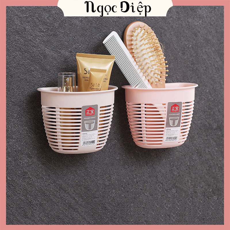 Kệ nhựa dán tường để đồ nhà tắm,để gia vị nhà bếp đa năng 0519