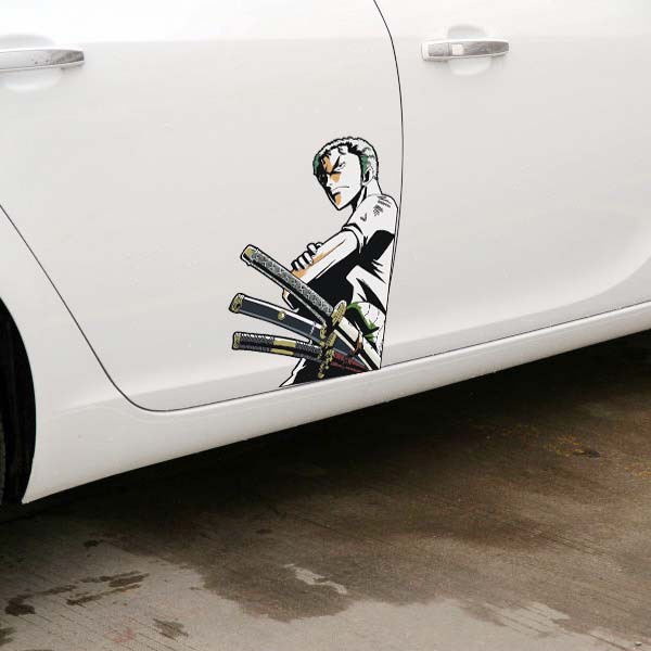 Miếng Dán Trang Trí Nắp Bình Xăng Xe Hơi / Laptop / Máy Tính Bảng Họa Tiết Hoạt Hình ONE PIECE Luffy Portgas Ace