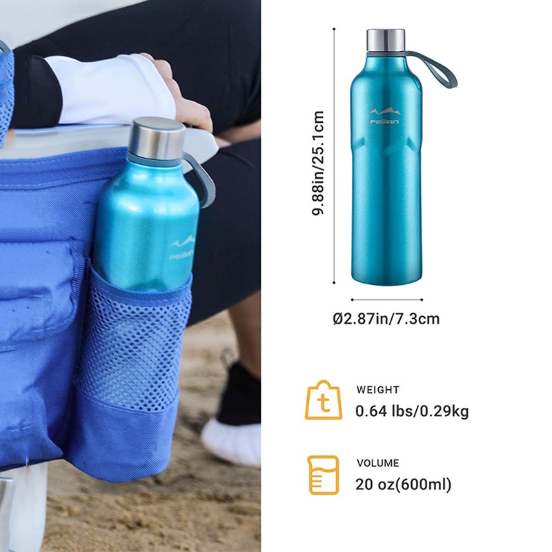 Fjbottle Bình Giữ Nhiệt 600ML Bình Nước Thể Thao Inox 316 Bình Giữ Nhiệt Chân Không FJ004