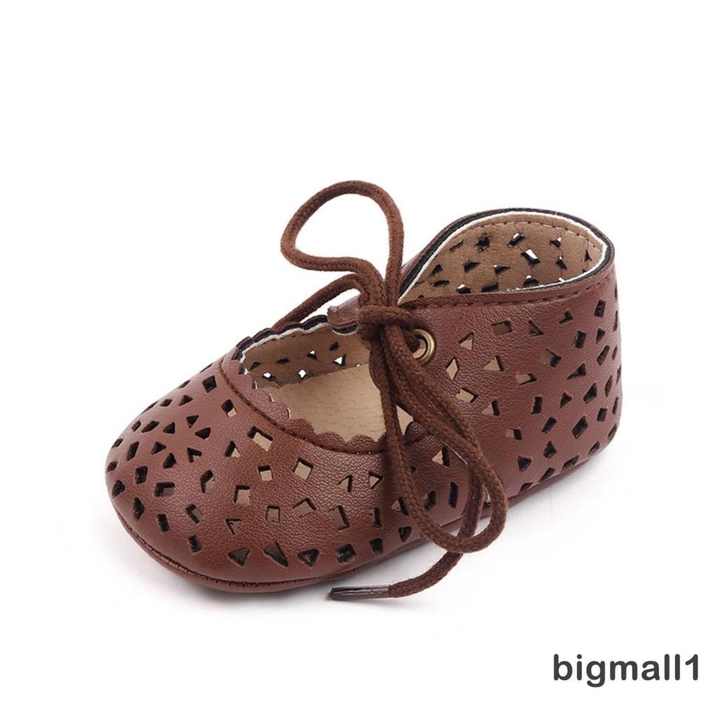 Giày Búp Bê Da PU Chống Trượt Xinh Xắn Cho Bé Gái 3-11 Tháng Tuổi