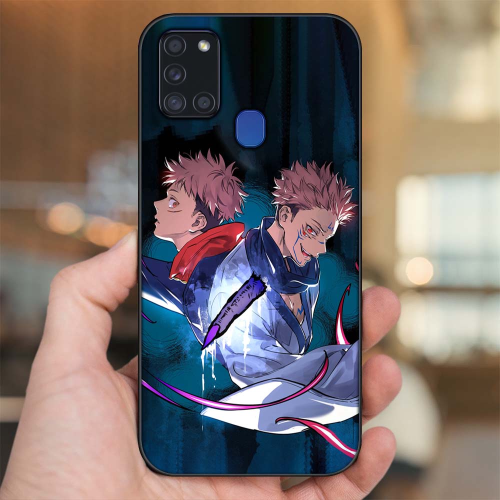 Ốp lưng Samsung A21S viền đen in hình Sukuna Yuji Jujutsu Kaisen Chú Thuật Hồi Chiến