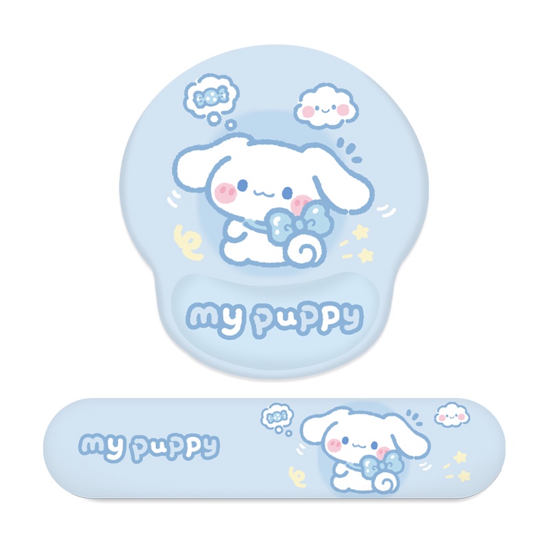 Tấm Lót Chuột Và Bàn Phím Bằng Silicon Chống Trượt Hình Chú Chó Cinnamon Dễ Thương Tiện Dụng Cho Văn Phòng