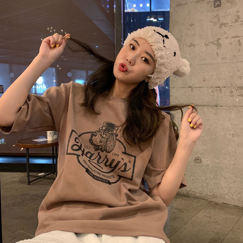 Áo thun XINLANYASHE tay ngắn dáng rộng thời trang Hàn Quốc 2023 cho nữ