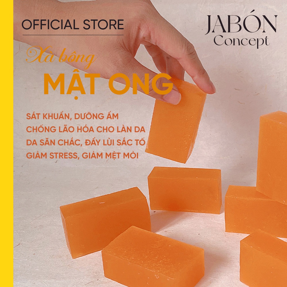 Xà Bông Handmade 80gram Mật Ong và Tinh Dầu hoa Ylang Ylang Xà Phòng Hữu Cơ Từ Thiên Nhiên Jabón Concept