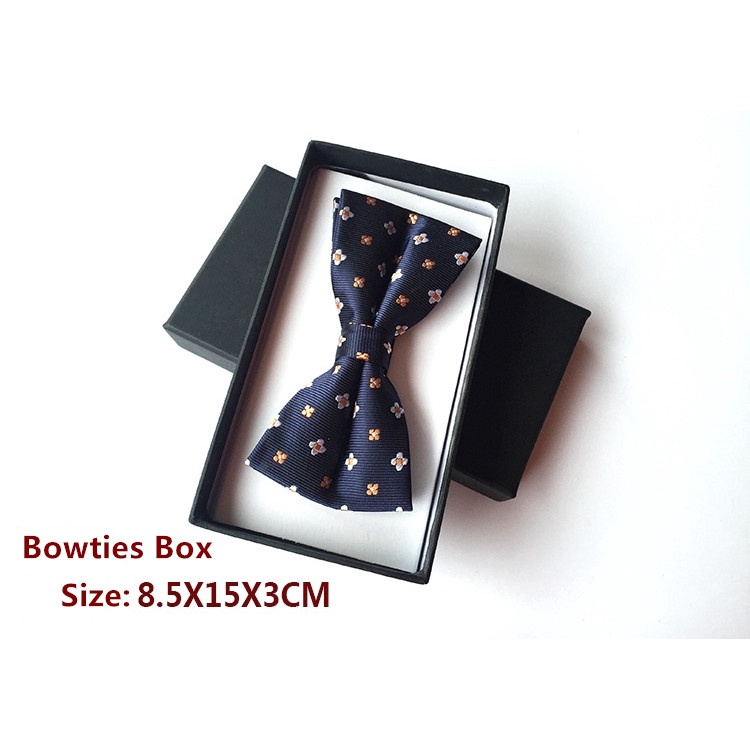 Hộp quà EFAN đựng khăn tay/ cà vạt nơ đơn giản màu trắng đen