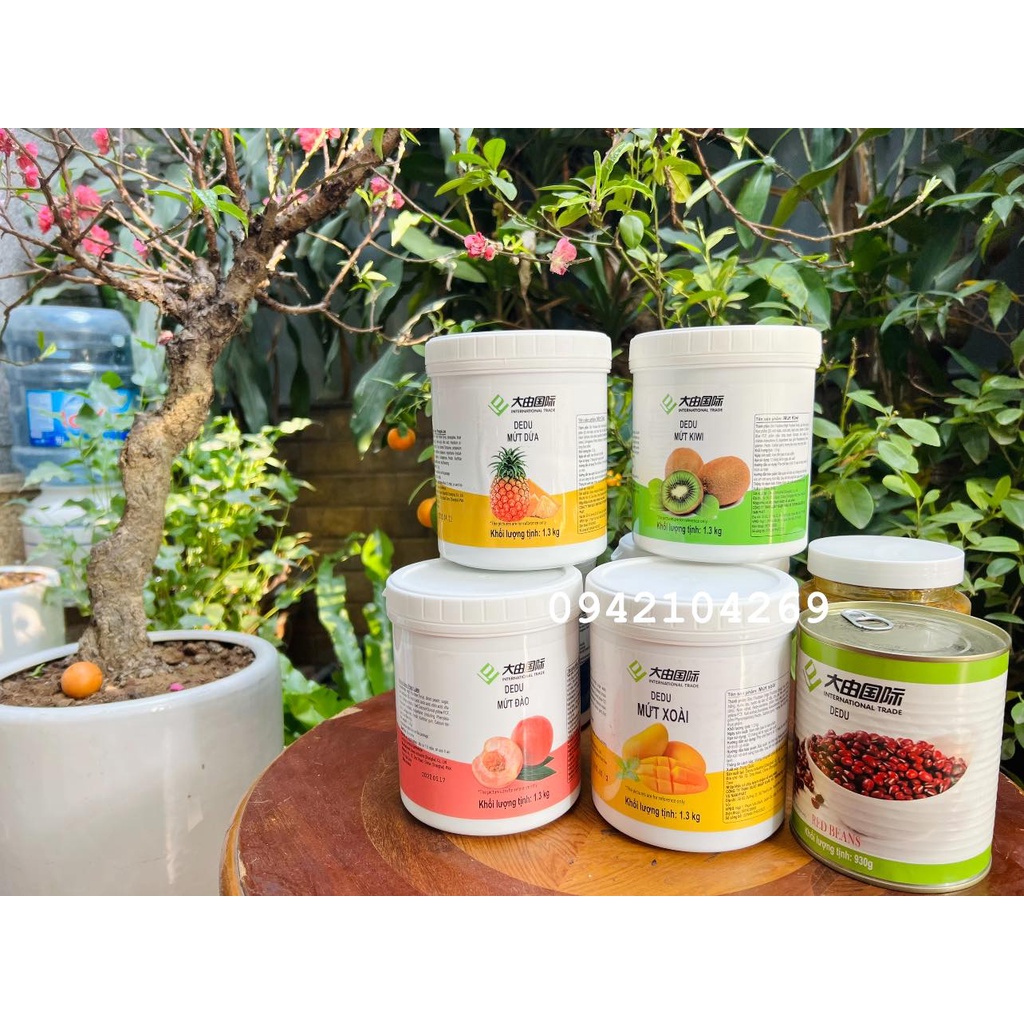 THANH LÝ SẬP SÀN 50% MỨT TRÁI CÂY DEDU HỘP 1,3KG/ SIRO DEDU chai 1,2kg DATE THÁNG 5,6/2023