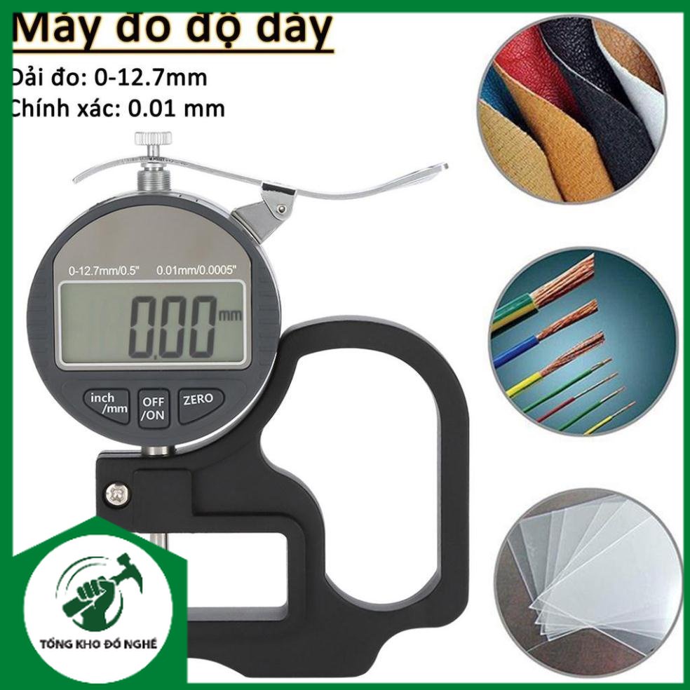 {Theo dõi shop - GIẢM 2%} Thước đo độ dày điện tử 0-12.7Mm 0.01Mm màn hình kỹ thuật số LCD _ TKDN