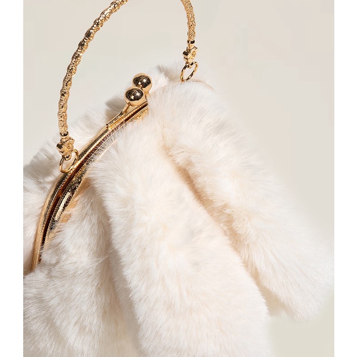 Túi Đeo Chéo Hình Thỏ Bông Dễ Thương Xinh Xắn Cao Cấp