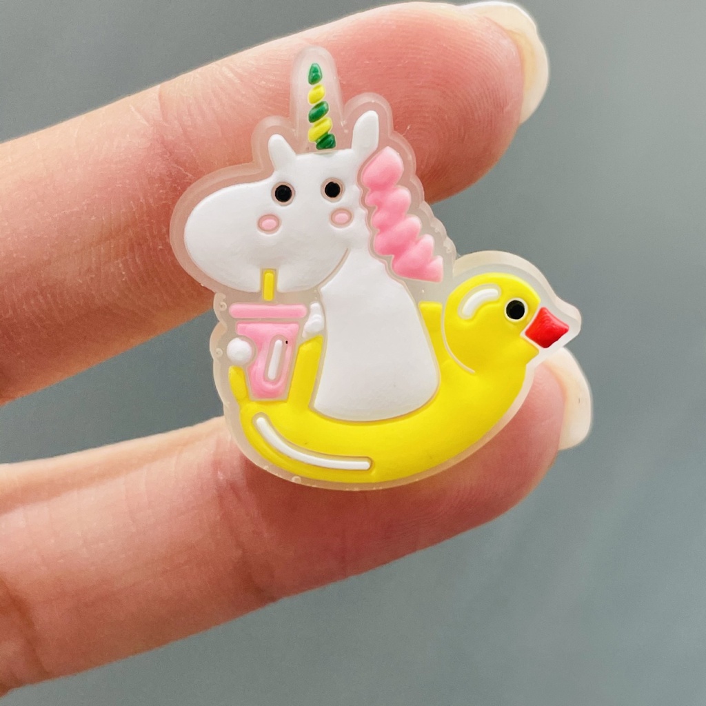 Luminous Crocs Jibbitz Crocs Charm Dép Crocs Dạ Quang Hình Chú Ngựa Hoạt Hình Diy
