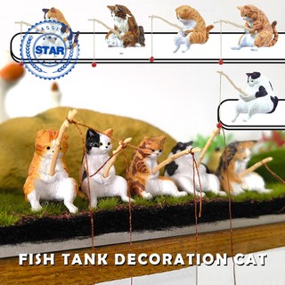 Đồ trang trí bể cá hình mèo con b4c4