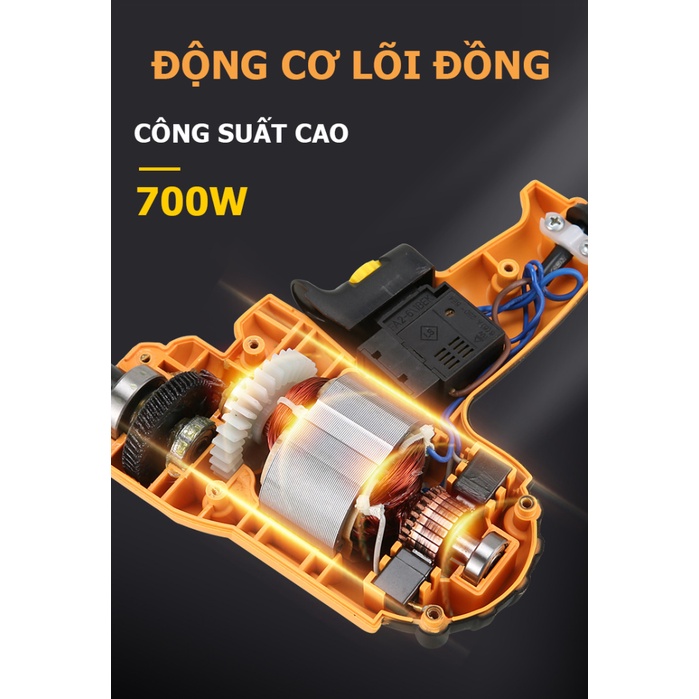 Máy đánh bóng xe ô tô cầm tay Polisher DWE6401 - Máy chà bóng xe ô tô cầm tay | Công suất 700W - Đế chà 125mm | Hàng chí