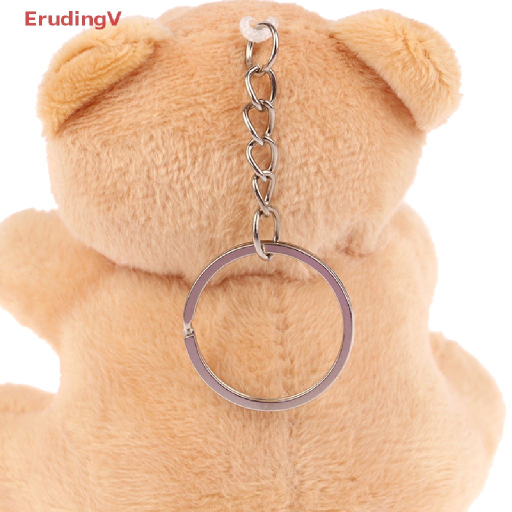 Gấu Teddy Nhồi Bông 10CM Mềm Mại Treo Móc Khóa / Túi Xách Trang Trí Xe Hơi