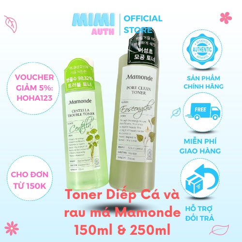Date 2024 Nước hoa hồng Mamonde Toner chính hãng 250ml Cấp ẩm, kiềm dầu, se khít lỗ chân lông