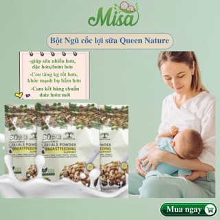 Bột Ngũ Cốc Kích Lợi Sữa Giàu Dinh Dưỡng Cho Mẹ sau Sinh Queen Nature Bịch 800gr