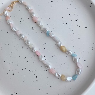 [littlebrown] Vòng cổ phối đá pastel